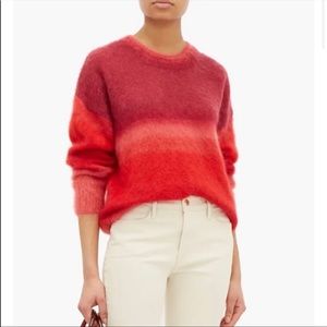 Isabel Marant Étoile Ombré-stripe Mohair-blend Sweater in Red